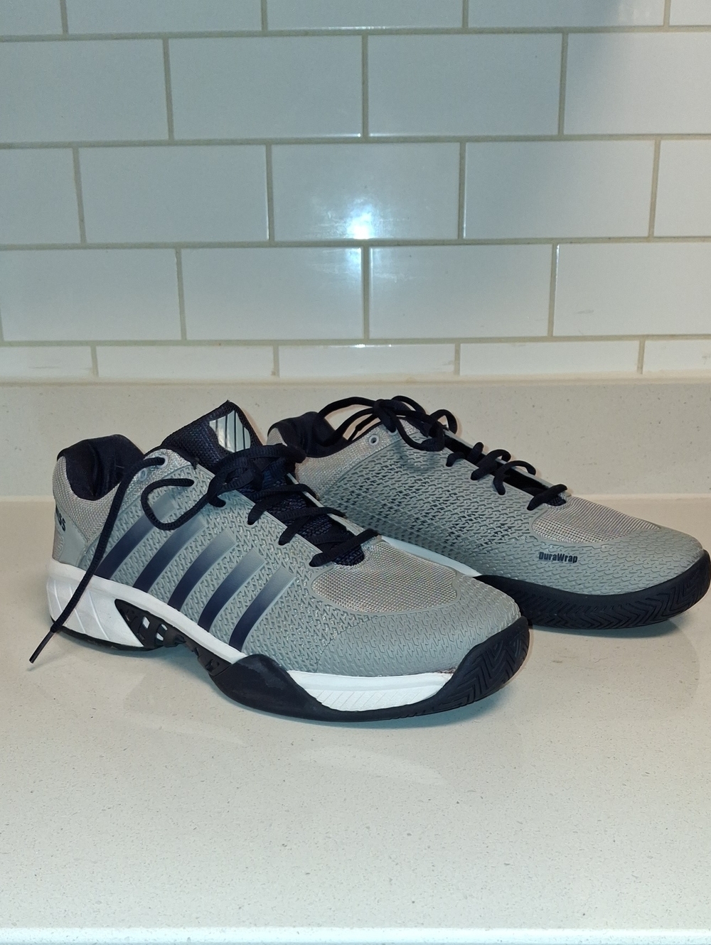 K-Swiss Men’s Gray and Black Athletic Tennis Shoes